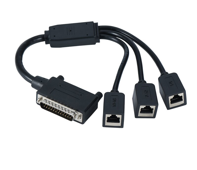 DB25P TO RJ45 F - One belt three more - Equipment data cable -RJ45 three-head conversion cable
